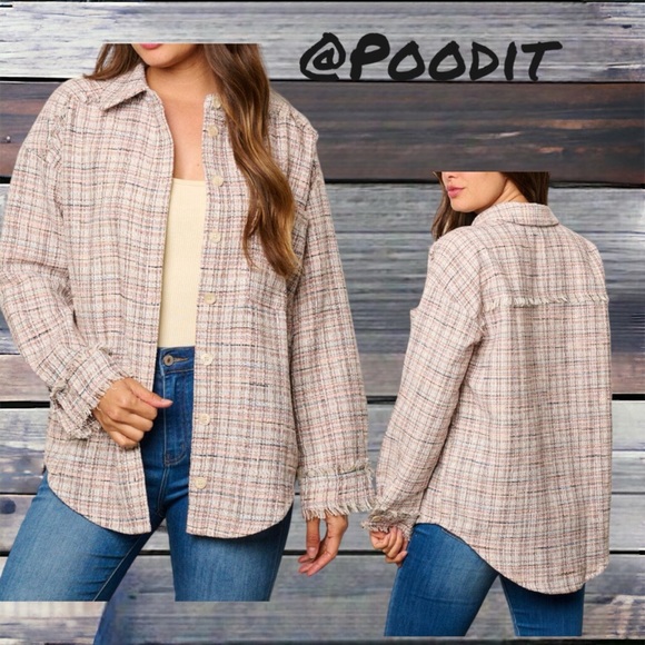 PINCH tweed oversized top S M L - Picture 2 of 9